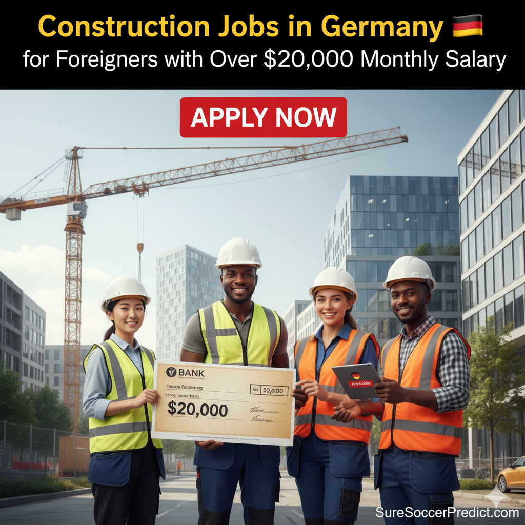 Construction Jobs in Germany 🇩🇪 for Foreigners with Over $20,000 Monthly Salary | Apply Now